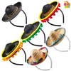 JOYIN 6 PCS Cinco De Mayo Fiesta Fabric and Straw