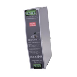 Mean Well DDR-120D-12 12V 120W DC-DC Converter, 67.2-154VDC Wide Input Range, 32mm Slim Profile, 180W Peak Load, -40~+70℃ Operation, Ideal for Industrial & Telecom Systems