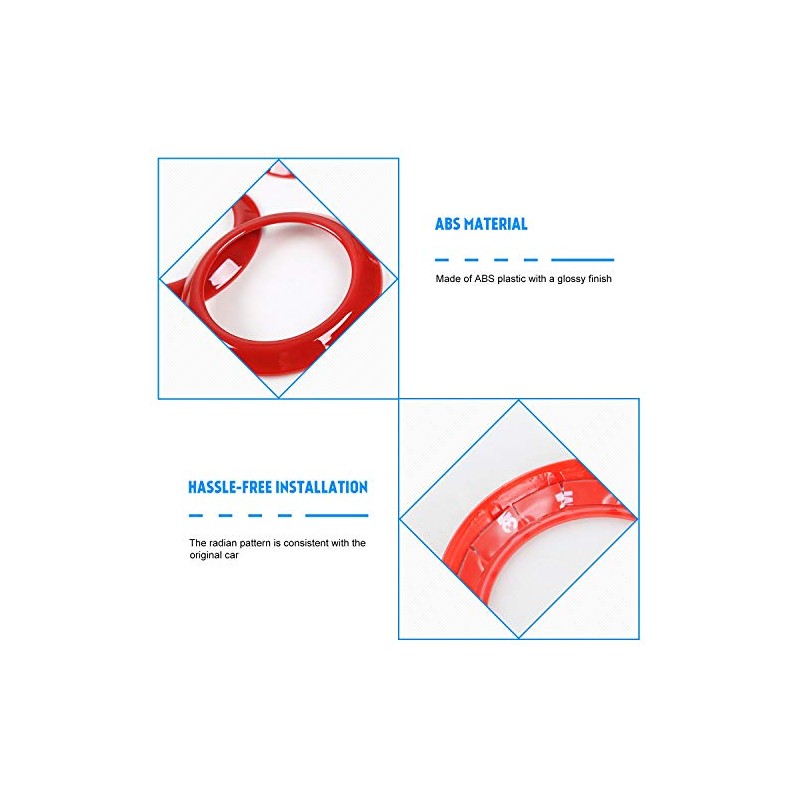 4PCS AC Air Conditioning Vent Cover Trim Decoration Ring Interior