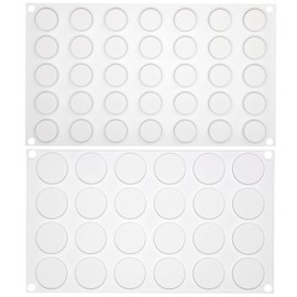 Flat Round Disc Silicone Mold Baking Tray 2 Sizes for Mini Tart Cookie Dessert Chocolate Caramel Candy Epoxy UV Resin Jewelry Soap