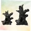 Sosoport 3pcs Landscape Resin Tree Statues Tree Trunk and Hollow