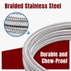 SHINESTAR 15 Inch RV Propane Hose with Gauge, Stainless Steel