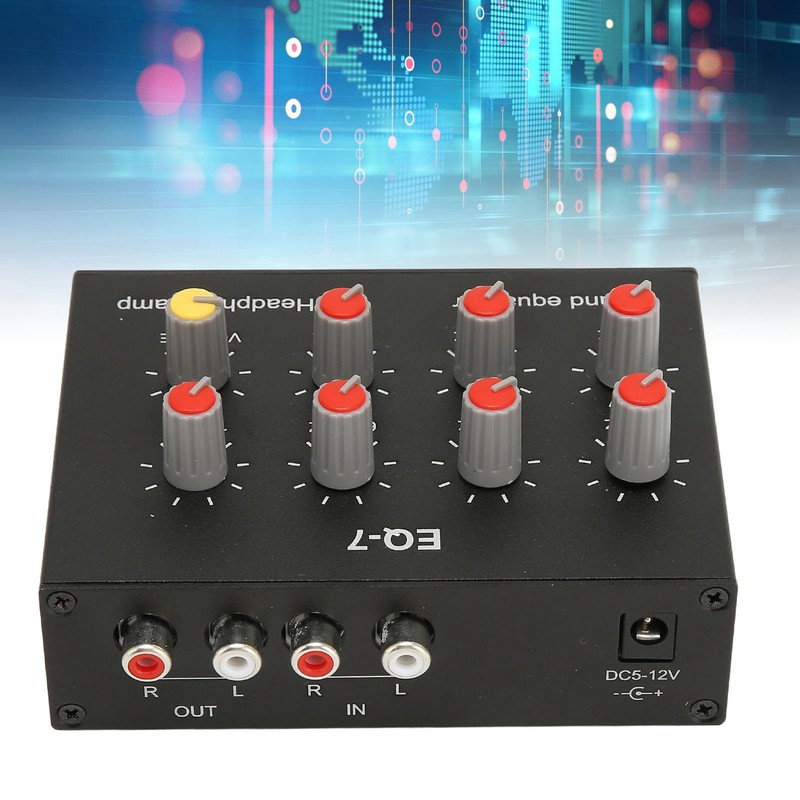 Digital Equalizer Dual Channel 7 Band Graphics Car Sound Equalizer