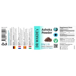 DR WAKDE'S Ashoka Powder (Saraca asoka) - 500g (1.1lb) | Pure, Raw & Dried Powder | Natural Aroma and Freshness | Fine Powder | Vegan | Premium Grade | Nothing Added, Nothing Removed