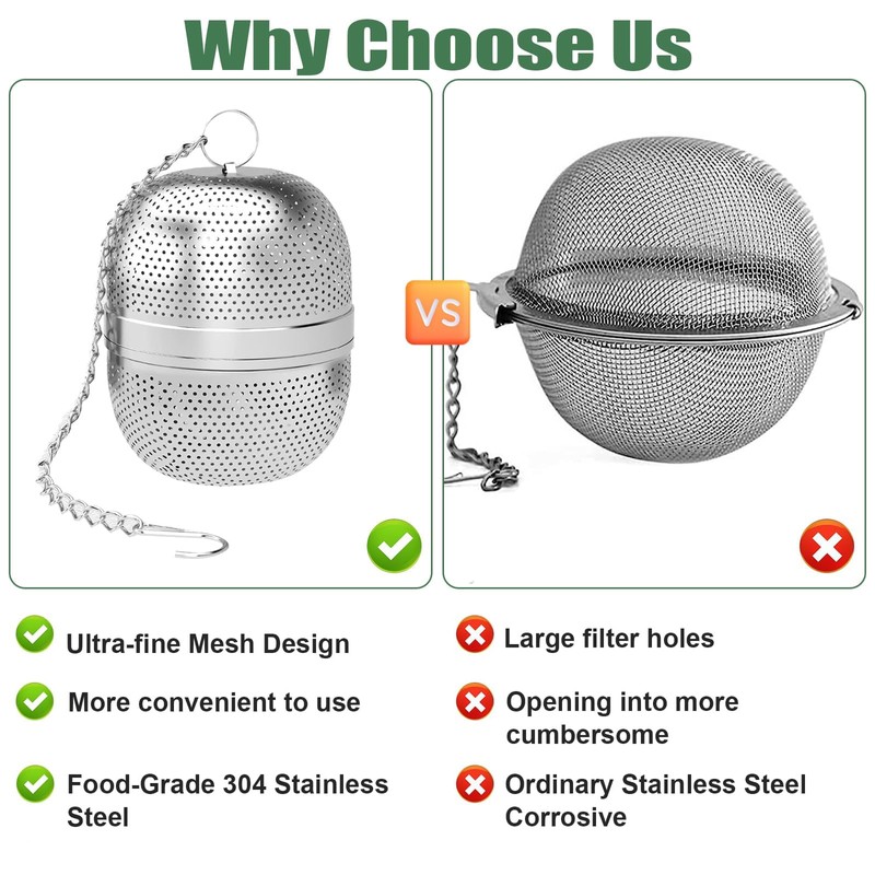YHT Tea Infuser for Loose Tea,Stainless Steel Tea Ball Strainer