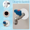 PATIKIL Wall Split Flange 2.52"/64mm, 3Pcs ABS Round Self-Adhesive Escutcheon