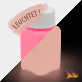 LUMENTICS Premium Glow Paint, Pink, 100 g, Glow in the Dark Paint, Glow in the Dark UV Colour for Painting with Glow Effect, Phosphorescent