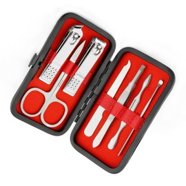 Fathers Day Dad Gifts Nail Clippers Manicure Kit for Men Nail Kits Pedicure Tools Personal Care Nail Care Kit Metal Nail Cutter Manicure Set Professional Grooming Kit 8 in 1 Manicure Tools Silver