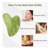 Rodillo Masaje Facial Gua Sha De Jade Antienvejecimiento Kit