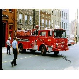 Mack Fire Truck FDNY Engine 531 T.C.U. Vintage Fire Photograph Print 8.5x11"