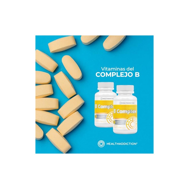 HEALTHADDICTION - 2 Pack Complejo B Vegano B Complex, Vitaminas