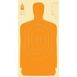 TJ Target B34 Silhouette Targets - orange Targets, Pack of 50
