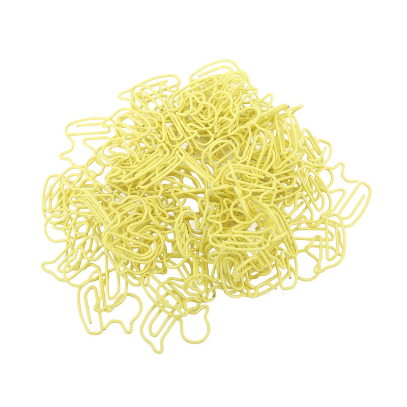 100pcs Paper Clips Cute Duck Shaped Decorative Metal Paperclips with