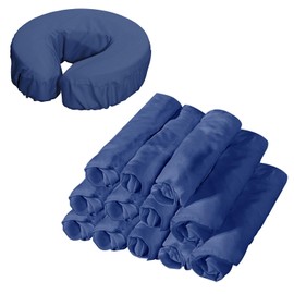 12Pcs Face Cradle Covers Face Rest Cover Soft Thickened Head Rest Covers Fitted Massage Table Headrest Covers for Chairs SPA, Blue