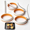 4-inch Silicone Fried Egg Rings Set, 4-pack, Round Mold for