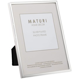 Maturi Silver Plated Photo Frame - Thin Edge, 4 x 6-inch (10 x 15cm)