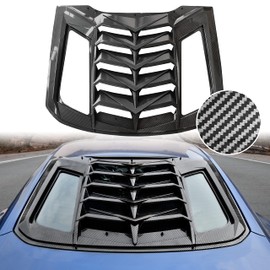 KEWISAUTO Rear Window Louver for Ford Mustang 2015-2023, Carbon Fiber Back Window Louver Windshield Decoration Vent GT Lambo Style for Ford Mustang 2015-2023 Accessories (Glossy)