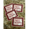 Handmade Merry Christmas Card Set Of 4 Printed Handmade Hand