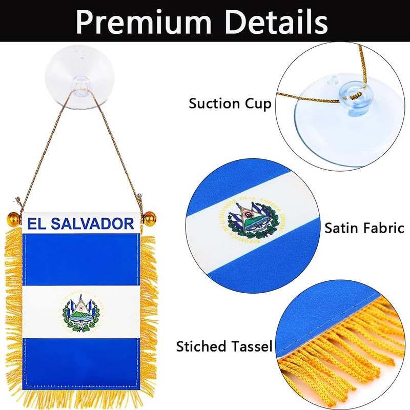 GSYLPFT 4 X 6 El Salvador Flag Small Mini Salvador