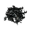 100 x 6mm Black Round Cable Clips with Nail Fixings