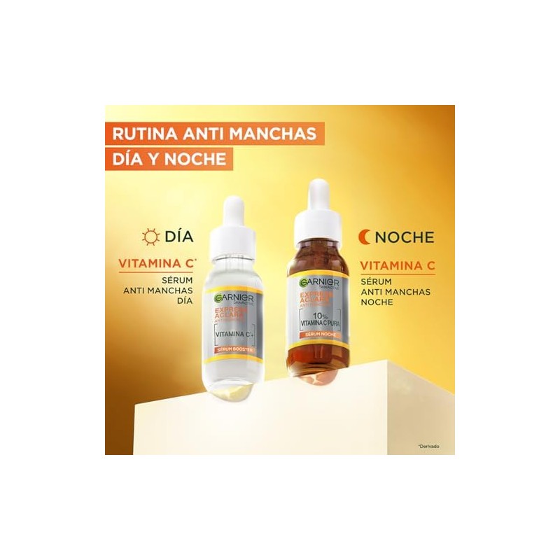 Kit Garnier Express Aclara Vitamina C Serum día Serum noche,
