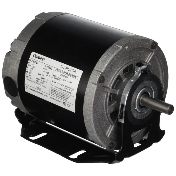 A.O. Smith GF2024 Century Resilient Base Split Phase Electric Motor, 115 Vac, 5.4 A, 1/4 Hp, 1725 RPM