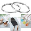 Fanshiontide 100 Pcs 25mm Diameter Key Ring Sliver Stainless Steel