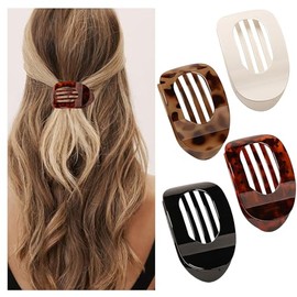 Pinzas para Cabello, Horquillas Planas para Cabello, Broches para Cabello de Mujer, Pasadores para Cabello, Accesorios para Cabello Mujer (4 Piezas)