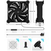 upHere gaming 120mm PC Fan, 220V 240V AC Plug Computer