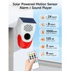 PILSAMAS Solar Motion Sensor Alarm with Custom Voice Upload -