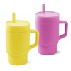 DLOCCOLD Silicone Straw Cup, Adorable Miniature Tumbler with Spill Proof