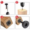 GIONAR 4 Pcs Adjustable Furniture Feet, T- Nut Kit 3/8”-16