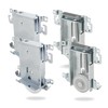 Easy Fix Hardware Steel-Framed Mirror Bottom Closet Door Roller Assembly