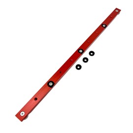 Aluminium Alloy Miter Bar Rail Runner Slider Table Saw Gauge Rod T-Slot Track Bar Rail Woodworking Tool for Jigs Fixtures Sleds Router Tables, 450mm, Red