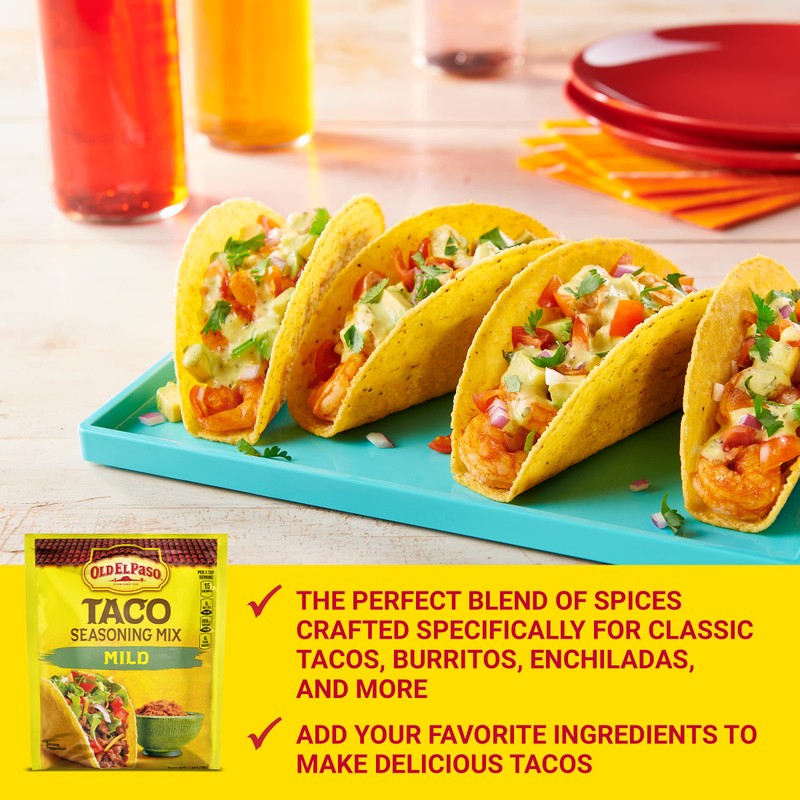 Old El Paso Mild Taco Seasoning Mix, Gluten Free, 1
