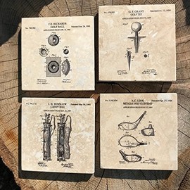 Golf Patents Coaster - Set of 4