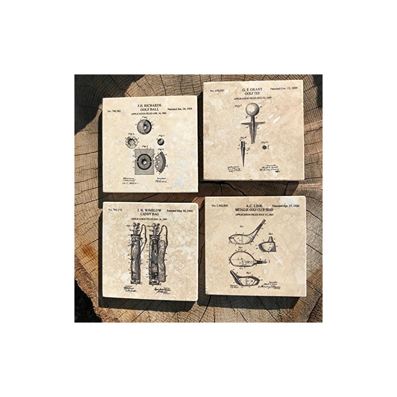Golf Patents Coaster - Set of 4