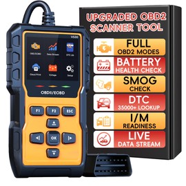 Professional OBD2 Scanner Diagnostic Tool Car Check Engine Code Reader with Reset, Live Data, Mode 6, Mode 8 & I/M Readiness and Clear Error Codes for All OBDII/EOBD Vehicles After 1996