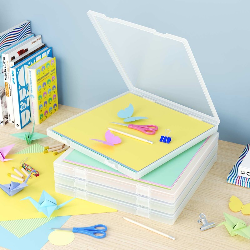 Denkee 12 x 12 Paper Storage, 4 Pack Scrapbook Paper