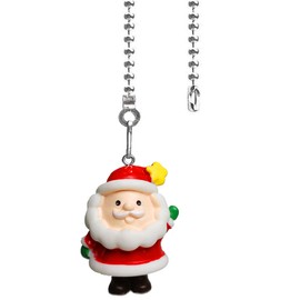 OMYZERO 12 inch Ceiling Fan Pull Chain Father Christmas Charm Pendant Ceiling Fan Danglers Fan Pulls Chain Extender with Ball Chain Connector for Ceiling Fan Light Decoration(L)