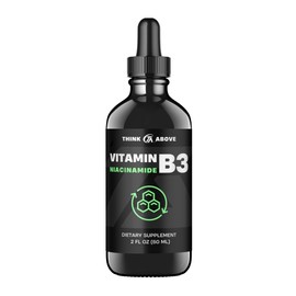 Think Above Vitamin B3 Niacinamide Liquid - Non Flush Form of B3 Niacin - Convenient Vitamin B3 Niacinamide Drops for Women and Men - Easy to Swallow 2oz (60ml)