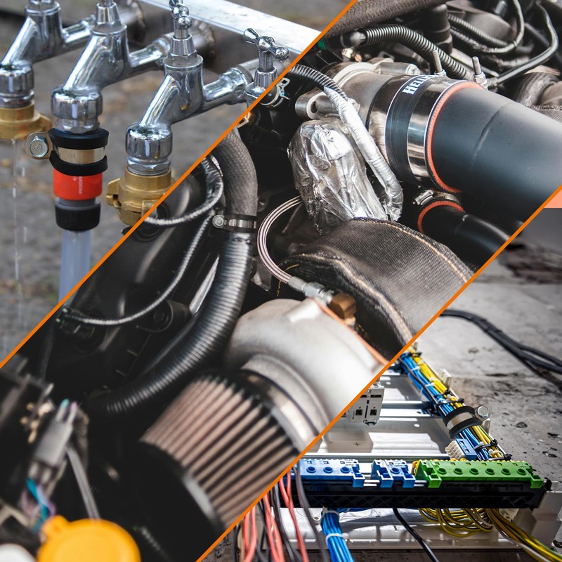 50pcs 3/8 Inch 304 Stainless Steel Rubber Cushioned Insulated Cable