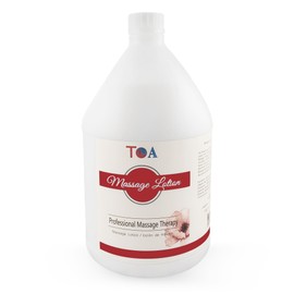 TOA Premium Unscented Massage Lotion with Pump ; Vitamin Rich Massage Lotion for Massage Therapy with Natural Ingredients to Moisturize, Hydrate and Smooth Rough Skin for All Skin Types (1 Gallon)