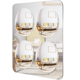 Yookeer 4 Bubbles Sensory Wall Mirror Funny Acrylic Mirror 20'' for Living Room Bedroom Home Decor Birthday