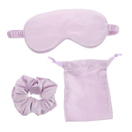 Ipetboom Soft Eye Cover with Adjustable Strap Travel Essentials with Hair Tie for Complete Darkness and Deep Sleep