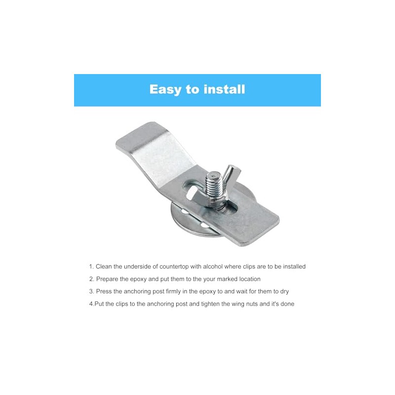 Sink Clips Kit,Sink Mounting Kit Bracket,Undermount Sink Clip,Kitchen Sink Mounting
