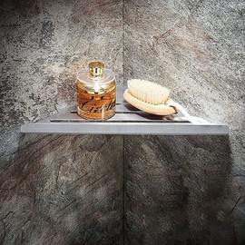 Melairy Bathroom Corner Shelves Shower Shelf Corner Shelf No Drilling Shower Basket Caddy Shower Organiser Storage Corner Stainless Steel Wall Mounted