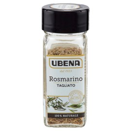 UBENA, Rosmarino Tagliato, Aroma Intenso e Speziato, Ideale per insaporire Carne, Marinature e Salse, Formato Vasetto da 18 gr