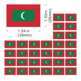 Womaha 30 Sheets Temporary Maldives Flag Tattoos for Kids Adults Fans Fake Face Tattoo Stickers