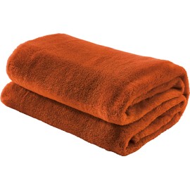 Erwin Müller Teddy Fleece Blanket, Cuddly Blanket, Fluffy Soft, Easy Care, Copper, Size 130 x 170 cm